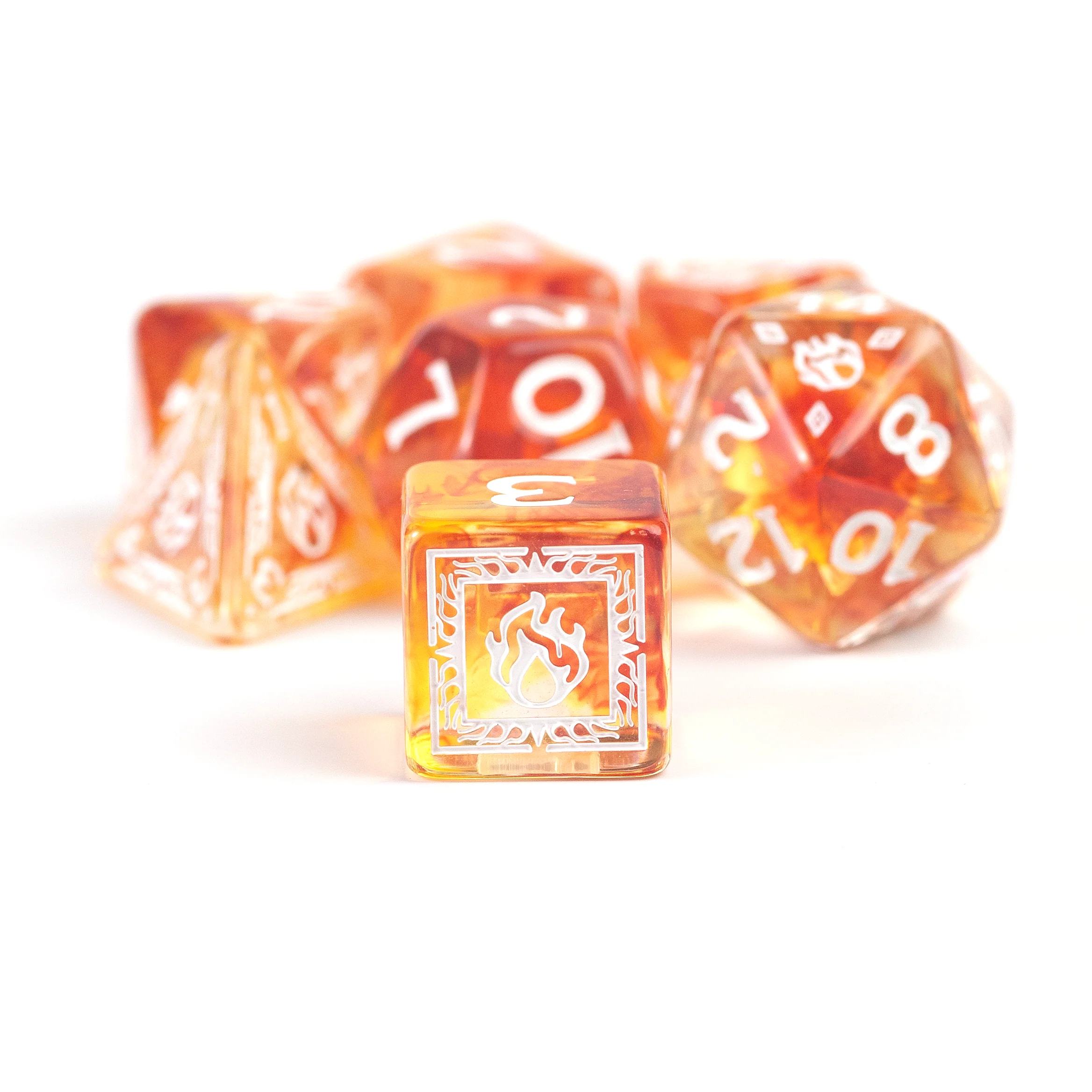 Dungeons & Dragons Adventure Dice - Sorcerer: Orange | Sirius Dice - Image 3